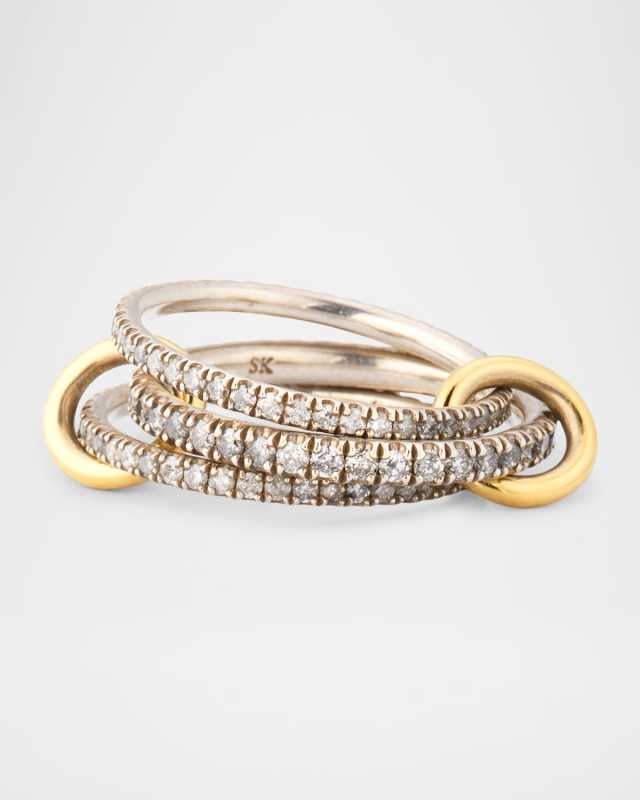 Haidee SG Gris 18K Gold and Sterling Silver Diamond Ring